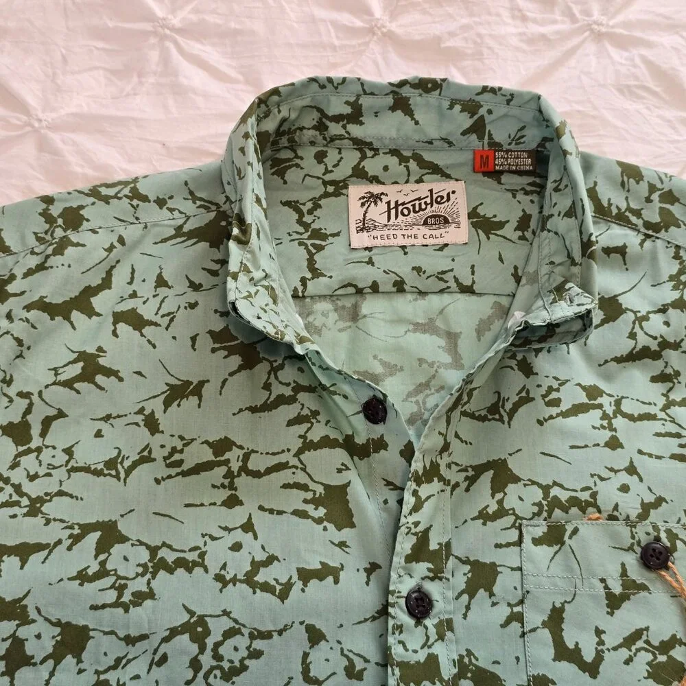 NWT Rare Howler Brothers Never Released Mansfield Shirt (Granite Green) - M - Picture 3 of 6